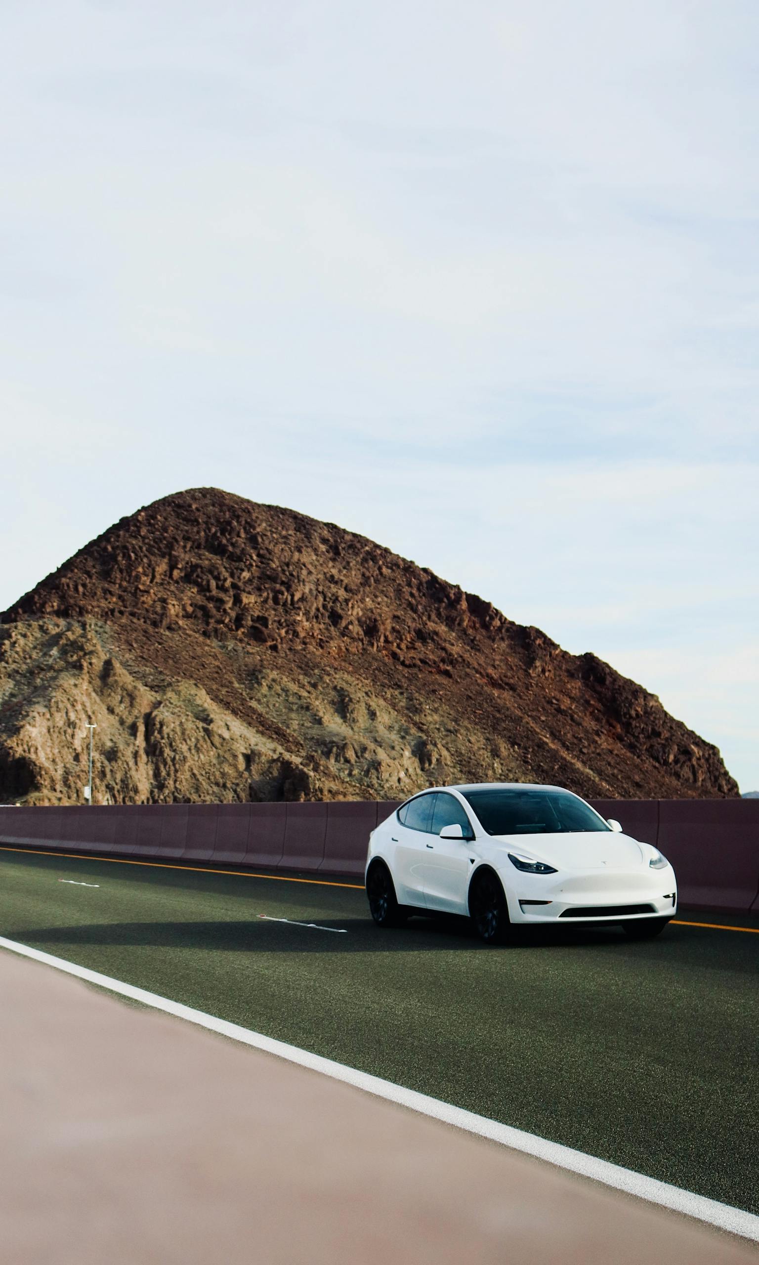 Tesla Model 3 on Road